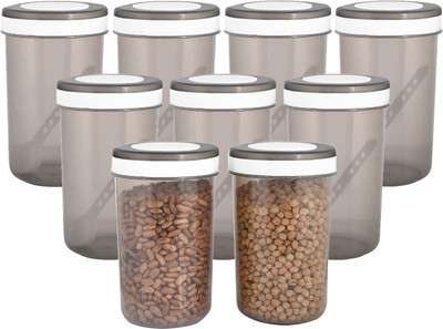 KUBER INDUSTRIES Plastic Grocery Container  - 500 ml(Pack of 9, Grey)