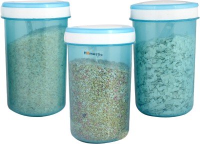 HOMESTIC Plastic Grocery Container  - 1500 ml(Pack of 3, Blue)