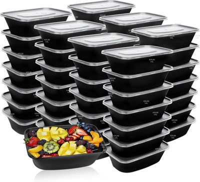Raga Plus Polypropylene Utility Container  - 500 ml(Pack of 25, Black)