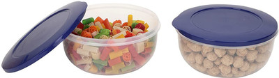 Cutting EDGE Plastic Utility Container  - 1300 ml(Pack of 2, Blue, Clear)