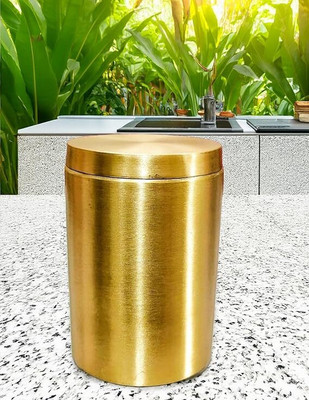PTAL NAGARI Brass Tea Coffee & Sugar Container  - 600 ml(Gold)
