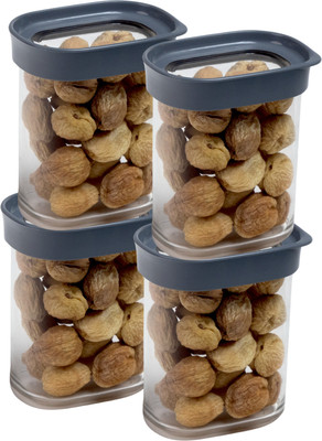 Stacpro Polypropylene, Plastic Grocery Container  - 400 ml(Pack of 4, Grey)