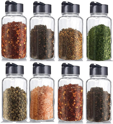 Nivido enterprise Glass Utility Container  - 120 ml(Pack of 8, Multicolor)