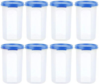 Cutting EDGE Plastic Grocery Container  - 585 ml(Pack of 8, Blue)