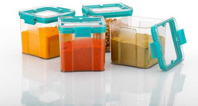 CoolStar Plastic Grocery Container  - 700 ml(Pack of 4, Blue)