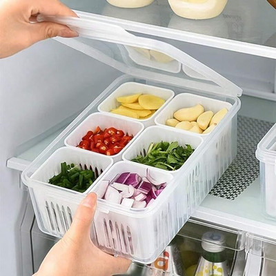 OTIFO STORE Plastic Fridge Container  - 2200 ml(White)