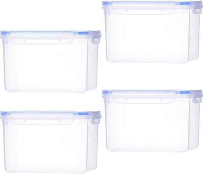Flipkart SmartBuy Plastic Utility Container  - 1800 ml(Pack of 4, Clear)
