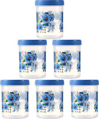 KUBER INDUSTRIES Plastic Utility Container  - 1000 ml(Pack of 6, Blue)