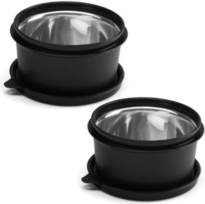 Oliveware Plastic Utility Container  - 900 ml(Pack of 2, Black)