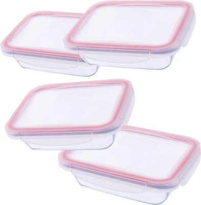 Dautaniya Glass, Plastic Grocery Container  - 550 ml(Pack of 4, Clear)