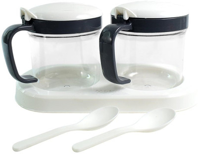 DRUMSTONE Plastic Pickle Jar  - 200 ml(Pack of 2, White)