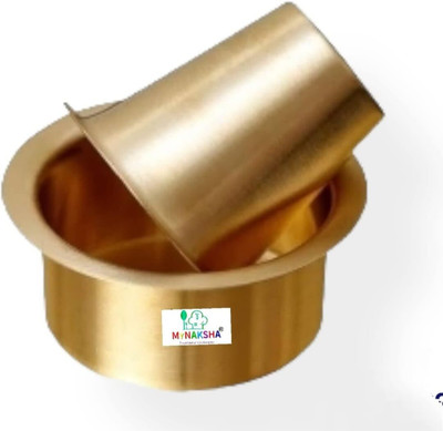 MYNAKSHA Gold Plated Milk Container  - 150 ml(Pack of 2, Gold)