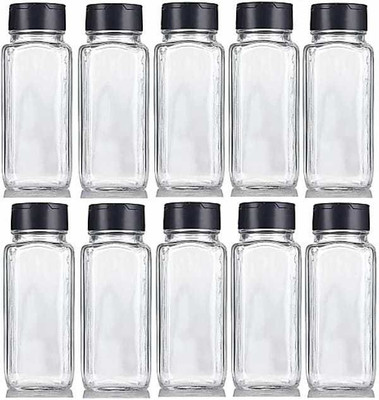 CLVJ Glass Grocery Container  - 120 ml(Pack of 6, Multicolor)