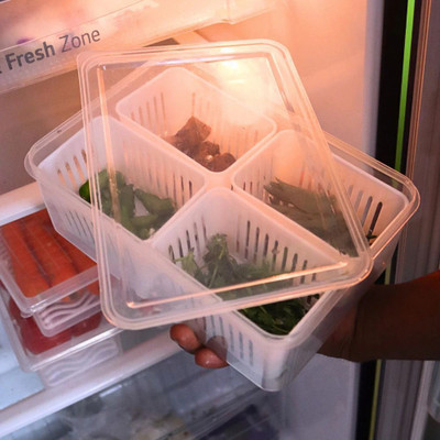 GSC Plastic Fridge Container  - 1000 ml(White)