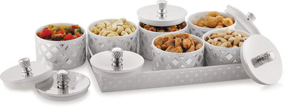 Flipkart SmartBuy Plastic Grocery Container  - 500 ml(Pack of 6, Grey)