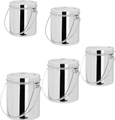 SHINI LIFESTYLE Steel Utility Container  - 4.5 L(Silver)