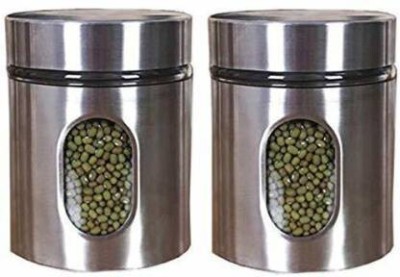 VINDRO Glass, Steel Utility Container  - 350 ml, 350 ml(Pack of 2, Silver)