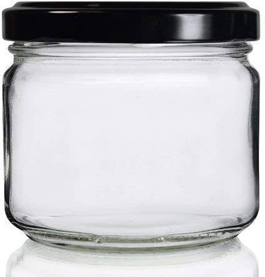 Misty Twenty Twenty Glass Grocery Container  - 350 ml(Pack of 2, Black)