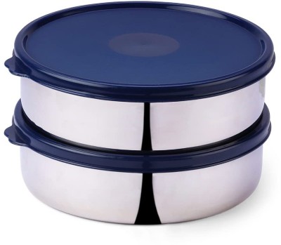 Oliveware Steel Utility Container  - 2000 ml(Pack of 2, Blue)