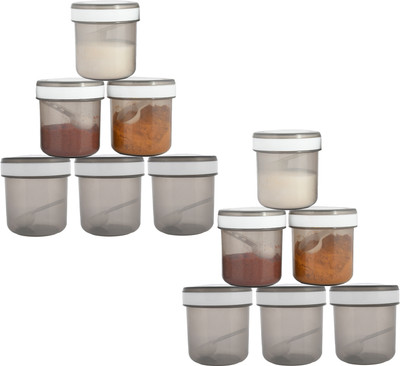 KUBER INDUSTRIES Plastic Utility Container  - 1100 ml(Pack of 12, Grey)