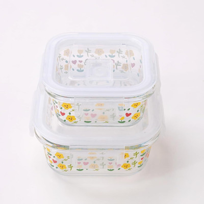 KUBER INDUSTRIES Glass Utility Container  - 650 L(Pack of 2, Clear)