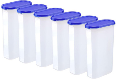 Cutting EDGE Essentials Plastic Grocery Container  - 3000 ml(Pack of 6, Blue)