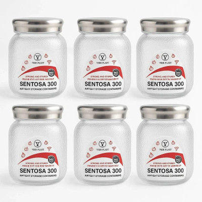 JRM Plastic Cookie Jar  - 300 ml(White)