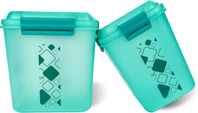 Dekor-Kase Plastic Utility Container  - 3400 ml(Pack of 2, Green)