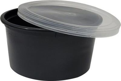 Exquisite Plastic Utility Container  - 300 ml(Pack of 6, Black)