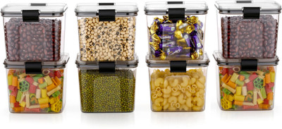 RTENTER Plastic Grocery Container  - 700 ml(Pack of 8, Multicolor)