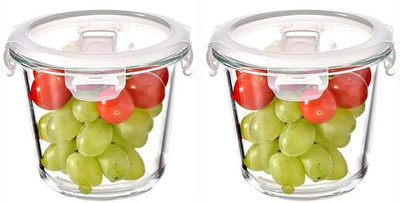Avastro Glass Fridge Container  - 700 ml(Pack of 2, Clear)