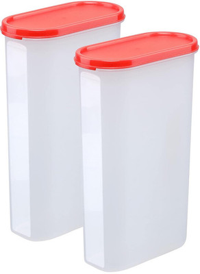 Cutting EDGE Essentials Plastic Grocery Container  - 3000 ml(Pack of 2, Red)