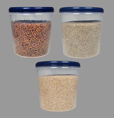 AK HUB Plastic Grocery Container  - 5000 ml(Pack of 3, Blue)