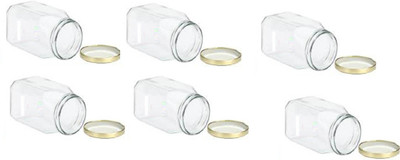 1st Time Glass Utility Container  - 400 ml(Pack of 6, Clear)