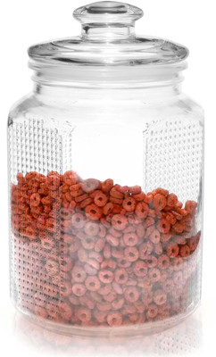 Pure Source India Glass Cookie Jar  - 2 L(Clear)