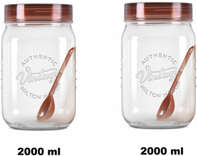 MILTON Plastic Grocery Container  - 2000 ml, 2000 ml(Pack of 2, Multicolor)