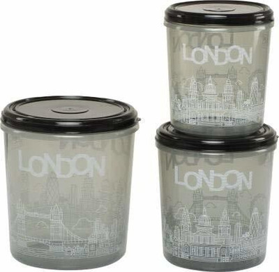 AVAIKSA Plastic Utility Container  - 5000 ml, 7000 ml, 10000 ml(Pack of 3, Black)