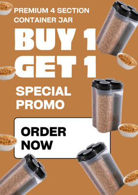 SHOPYSPOT Plastic Cereal Dispenser  - 2000 ml, 2000 ml(Pack of 2, Black)