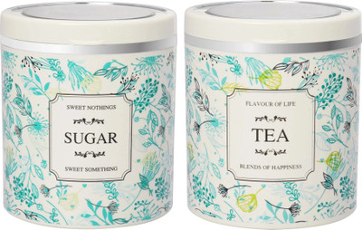 Jaypee Plus Polypropylene Tea Coffee & Sugar Container  - 750 ml(Pack of 2, White, Green)