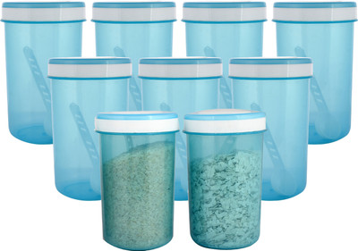 KUBER INDUSTRIES Plastic Grocery Container  - 1500 ml(Pack of 9, Blue)