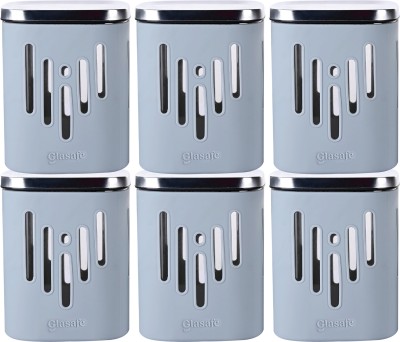 GLASAFE Glass Utility Container  - 900 ml(Pack of 6, Grey)