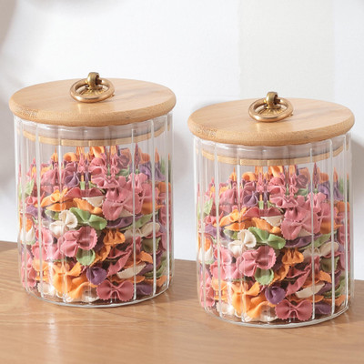 The Better Home Glass Utility Container  - 530 ml(Pack of 2, Clear)