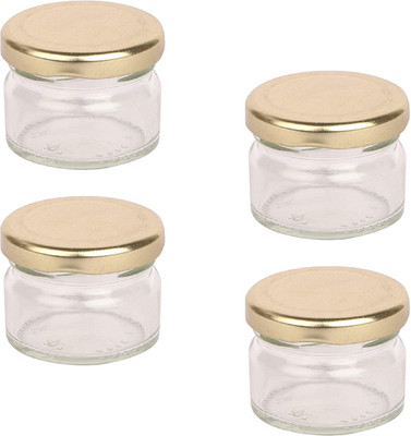 AFAST Glass Utility Container  - 100 ml(Pack of 4, Clear)