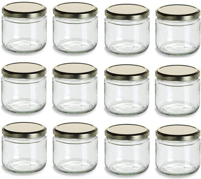 Glassbunny Glass Grocery Container  - 200 ml(Pack of 12, Gold)