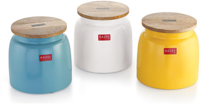 HAZEL Iron Utility Container  - 2450 ml(Pack of 3, Yellow, White, Blue)