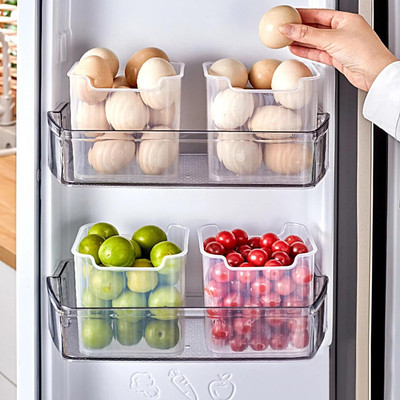 NILHARI Plastic Fridge Container  - 1100 ml(Pack of 4, Clear)