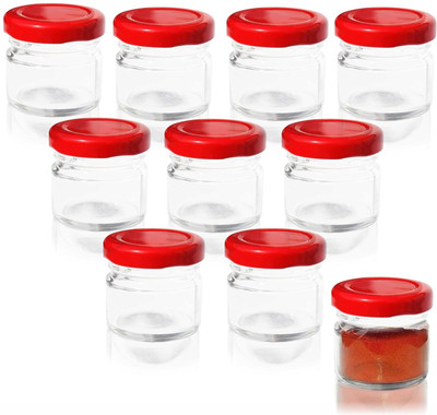 Pure Source India Glass Utility Container  - 20 g(Pack of 10, Clear)