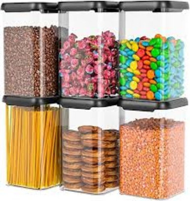 busaji enterprise Plastic Utility Container  - 1100 ml(Pack of 6, Black)