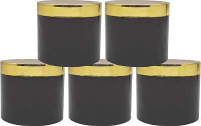 PrismaPac Plastic Utility Container  - 100 g(Pack of 5, Brown, Gold)