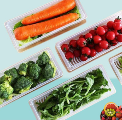 MINAG Plastic Fridge Container  - 1500 ml(Pack of 6, White)